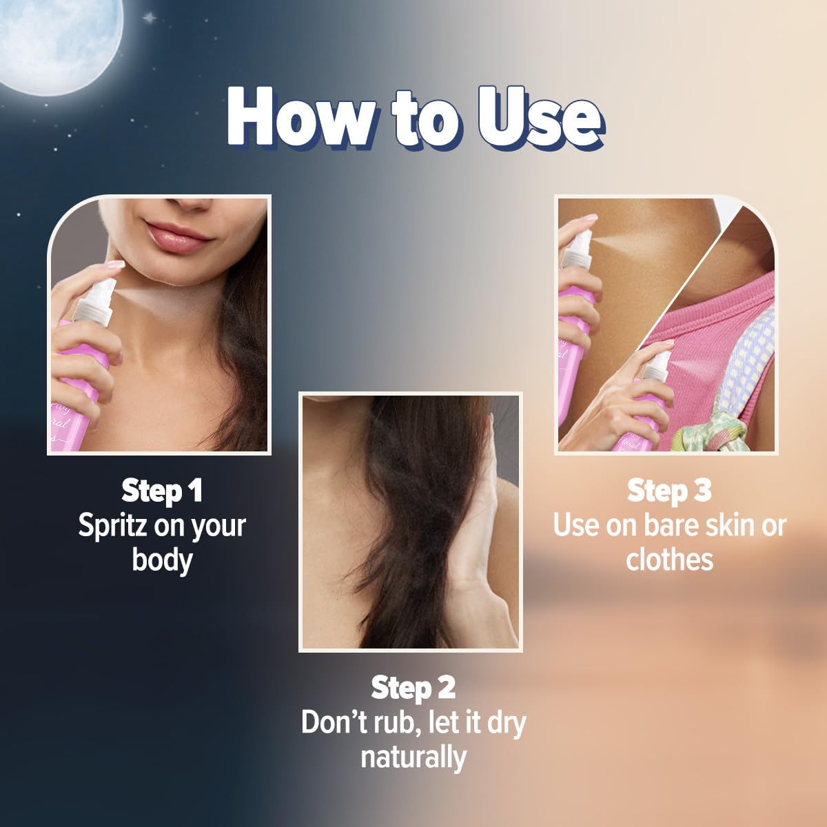 Aqualogica Refresh+ Mist Me Not Set of 3 Body Mists, 20ml Each, Travel-Friendly, Unisex - ingredients panel