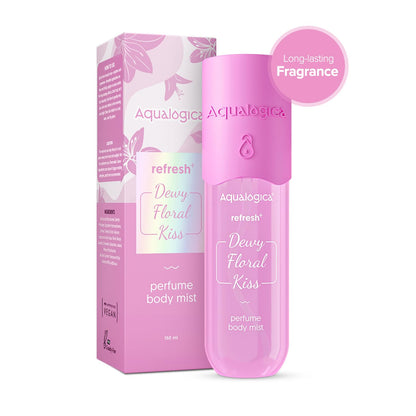 Aqualogica Refresh+ Perfume Body Mist Trio, 3x150ml, Set of 3 Fragrances, Hair & Body - front view (11)