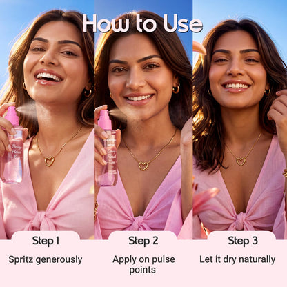 Aqualogica Refresh+ Perfume Body Mist Trio, 3x150ml, Set of 3 Fragrances, Hair & Body - close-up detail (16)