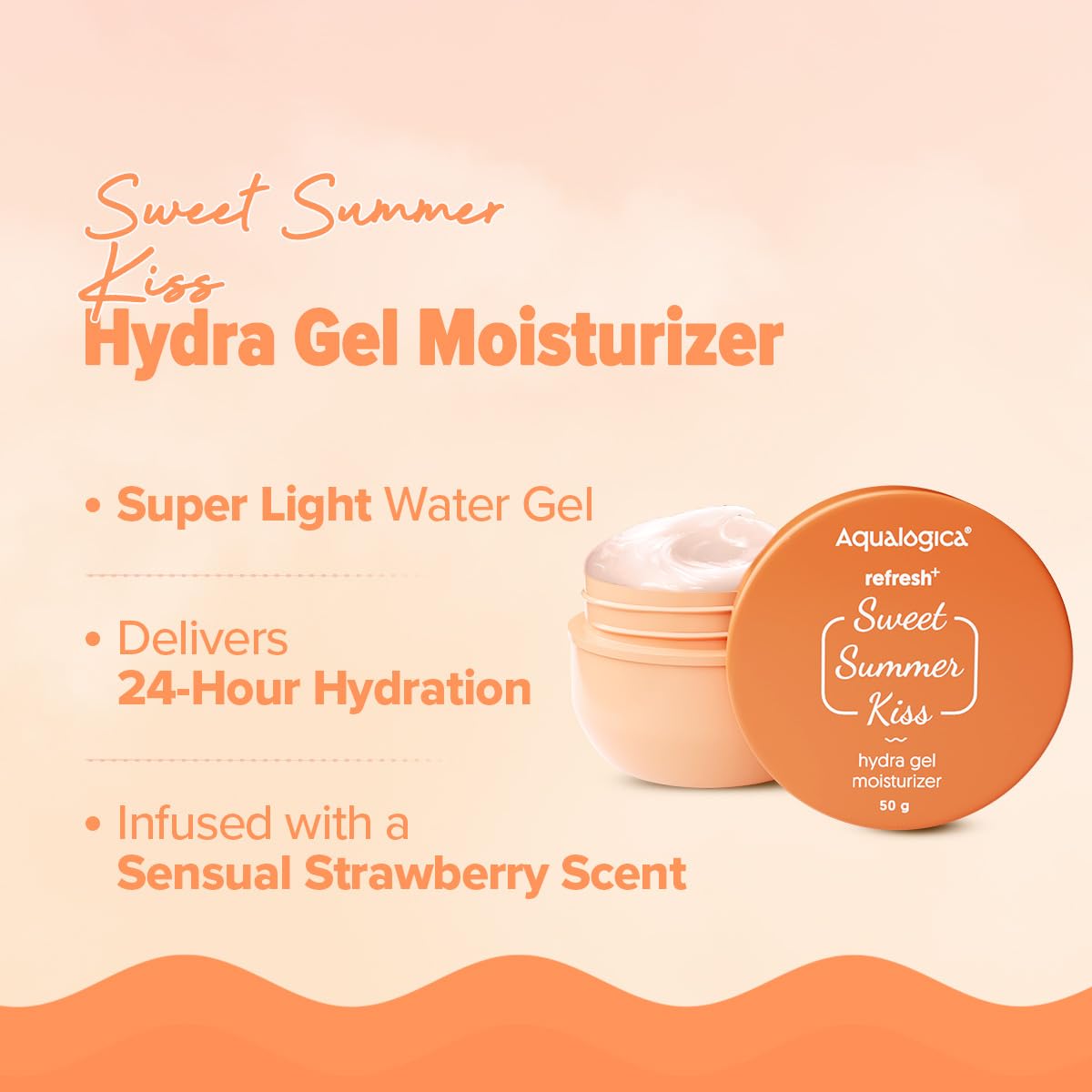 Aqualogica Refresh+ Sweet Summer Kiss Body Care Set, 3-Piece Travel Kit with Body Wash, Perfume Mist, and Hydra Gel Moisturiz
