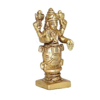 ARKAM Brass Kurma Murti, Antique Koorma Idol Figurine - Handmade Solid Brass for Home Temple Office - front view