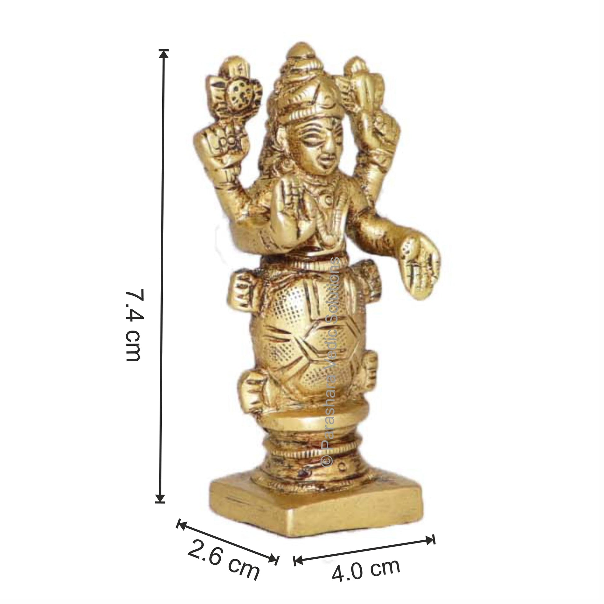 ARKAM Brass Kurma Murti, Antique Koorma Idol Figurine - Handmade Solid Brass for Home Temple Office - label detail