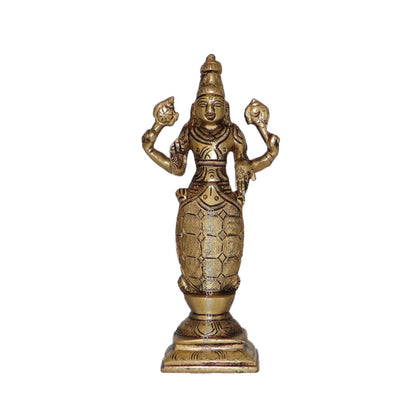 ARKAM Brass Kurma Murti, Antique Koorma Idol Figurine - Handmade Solid Brass for Home Temple Office (6)