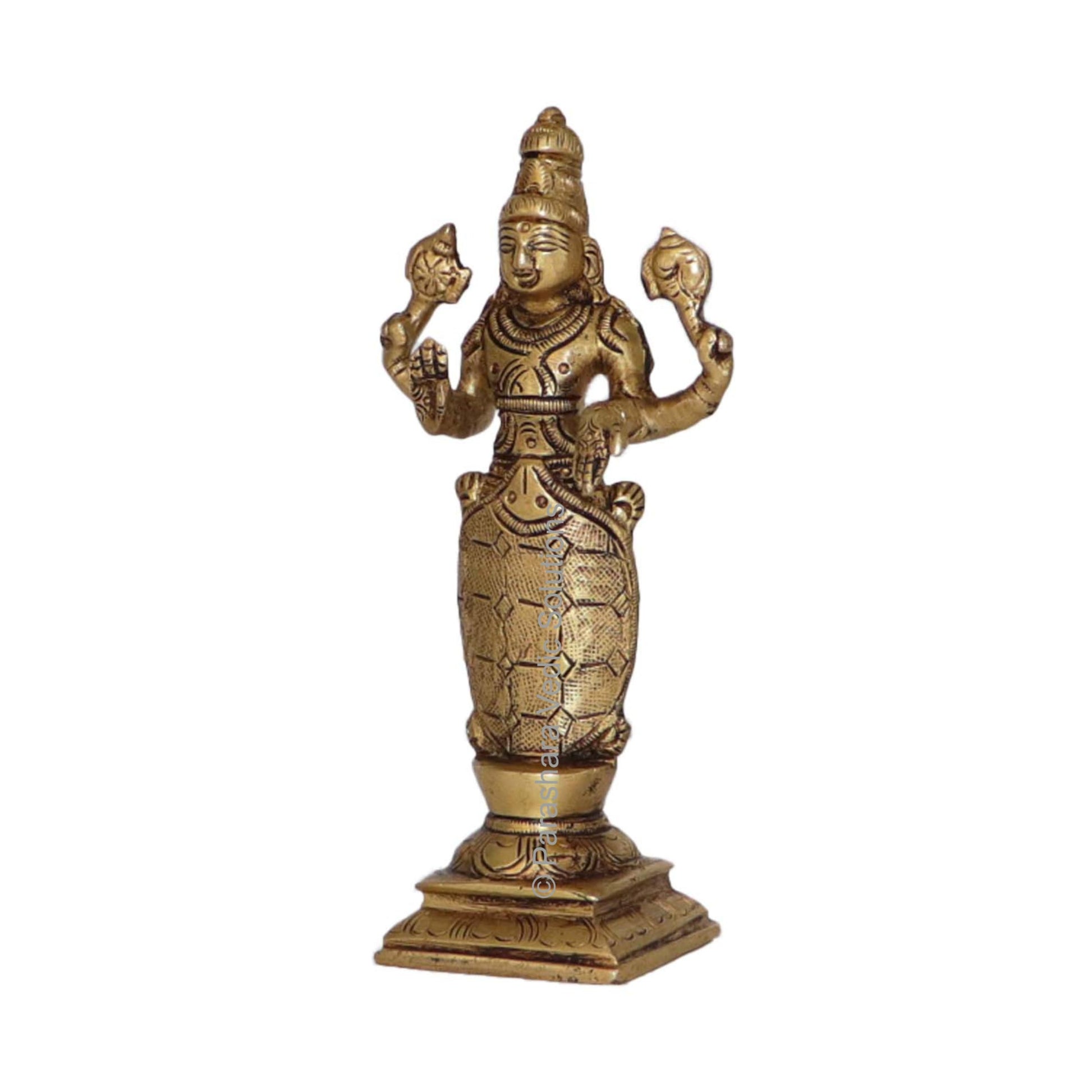 ARKAM Brass Kurma Murti, Antique Koorma Idol Figurine - Handmade Solid Brass for Home Temple Office - back view (8)
