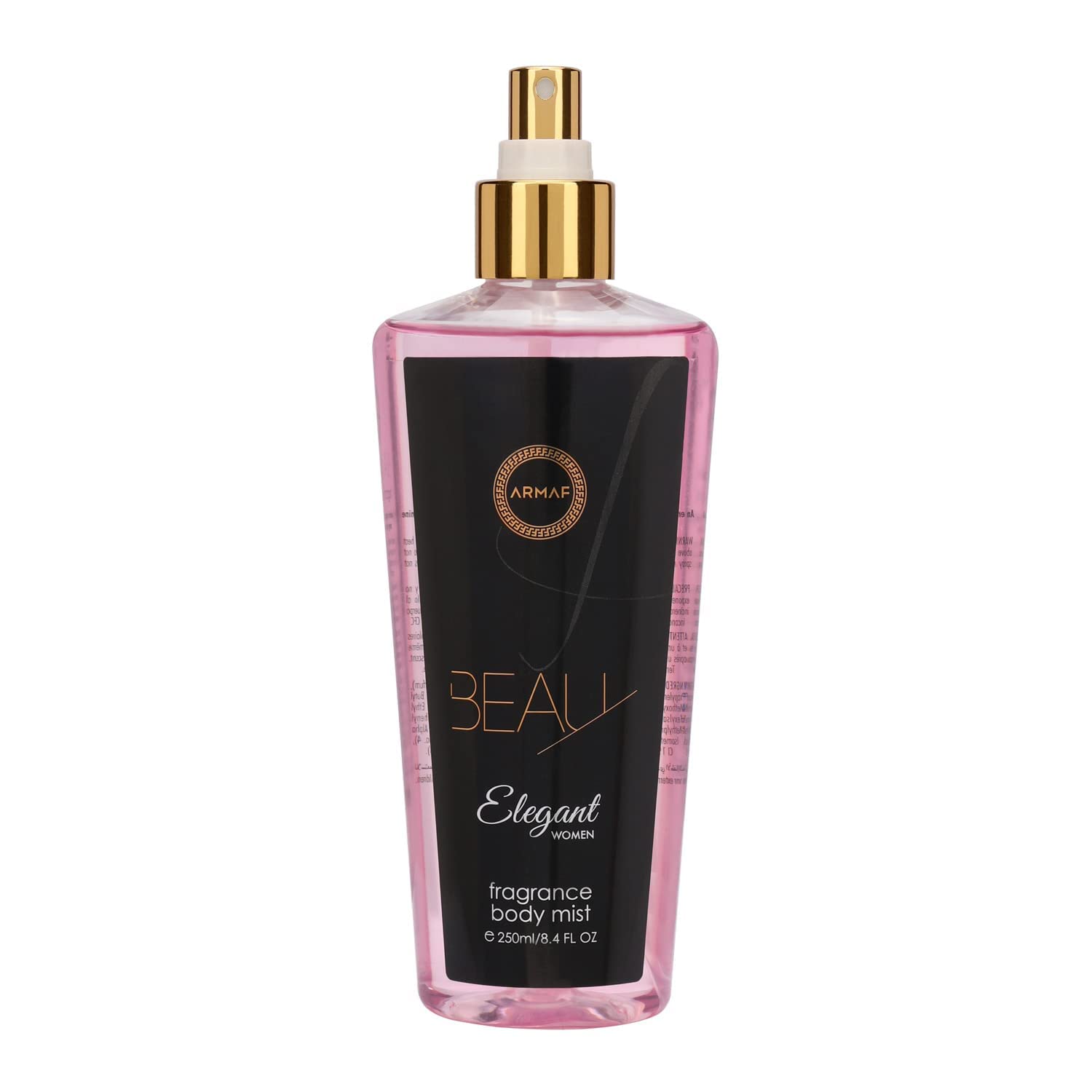 ARMAF Beau Elegant For Women Body Mist, 250ml Spray, Modern Floral Fruity Fragrance with Rose and Jasmine Notes - back view