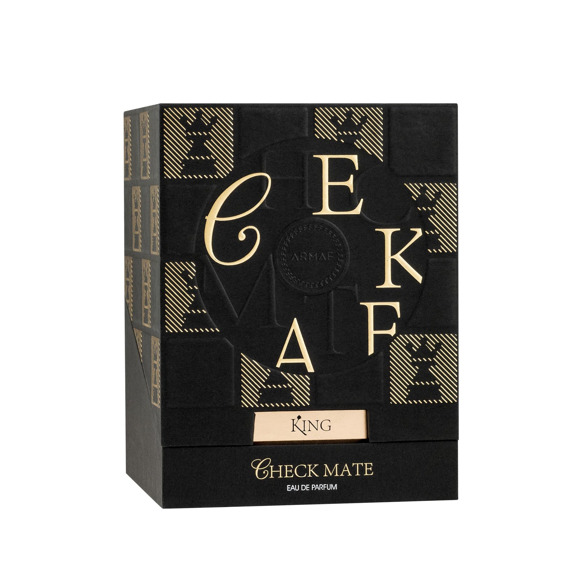ARMAF Checkmate King Eau de Parfum Spray for Men, 3.4 Ounce, 100ml, Single Bottle - front view