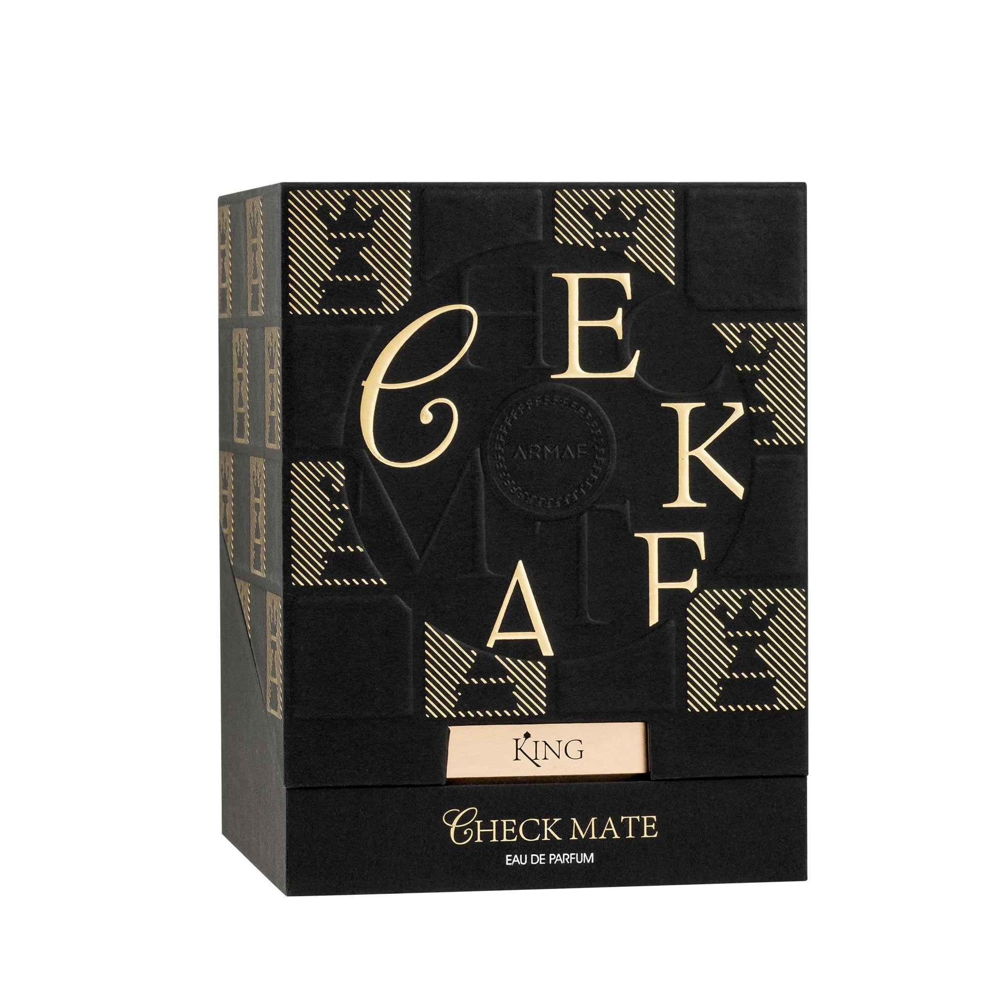 ARMAF Checkmate King Eau de Parfum Spray for Men, 3.4 Ounce, 100ml, Single Bottle - front view