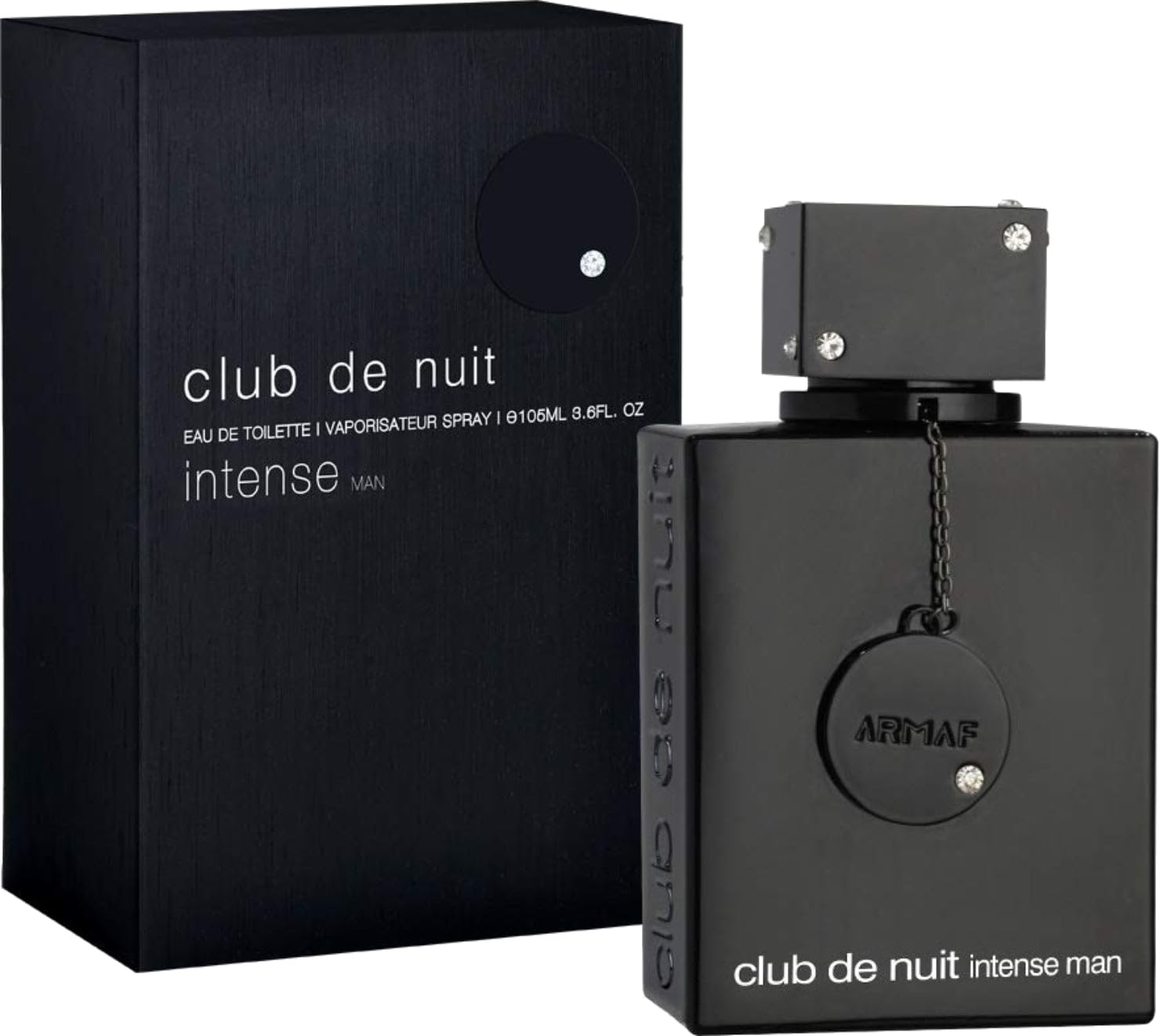 ARMAF Club De Nuit Intense Man Eau de Parfum, Men's Woody Spicy Fragrance, Modern Adult Scent - front view (9)