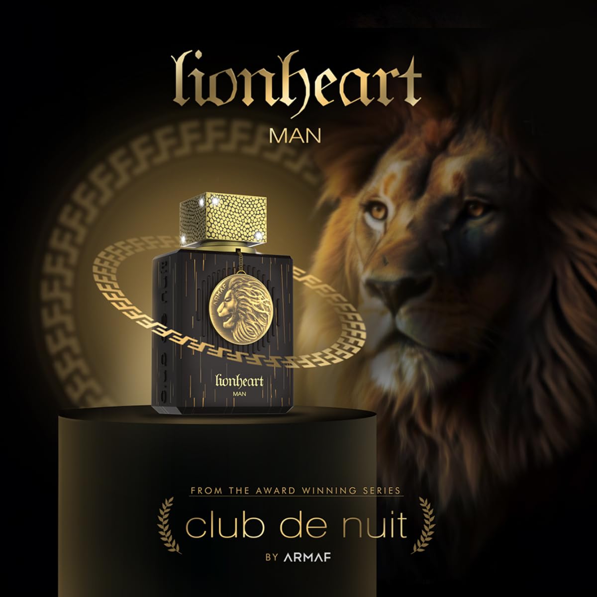 ARMAF Club De Nuit Lionheart Man Eau De Parfum, 100ml, Fougere Oriental with Lavender, Mint, Vanilla & Tobacco Notes - back v