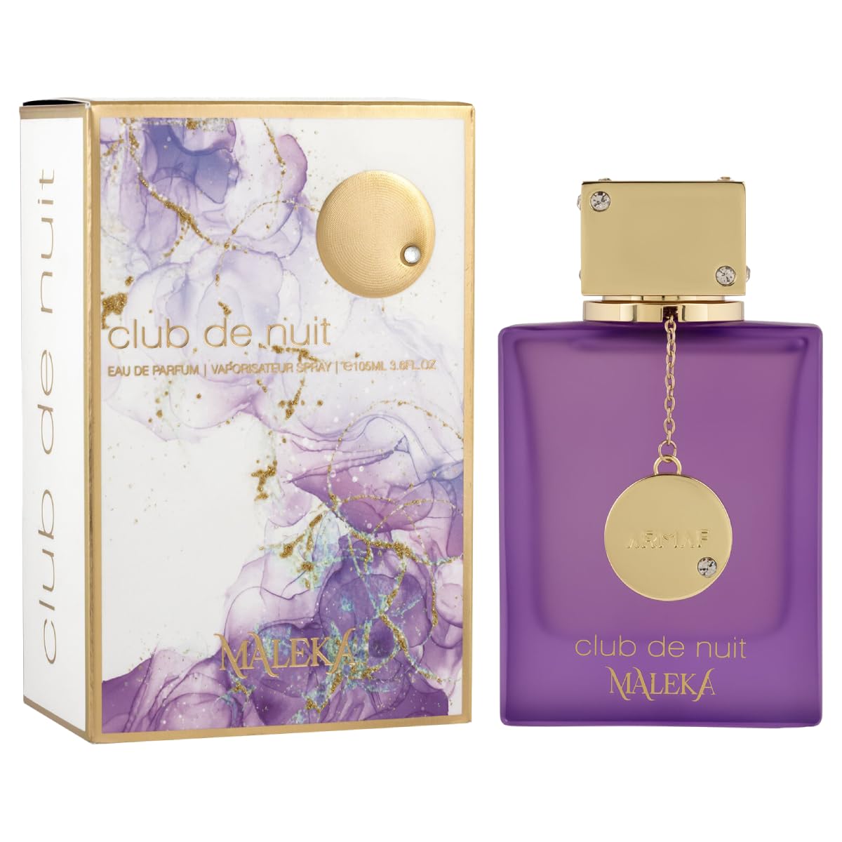 ARMAF Club De Nuit Maleka Eau de Parfum, 105ml, Floral Fruity Fragrance for Women - front view
