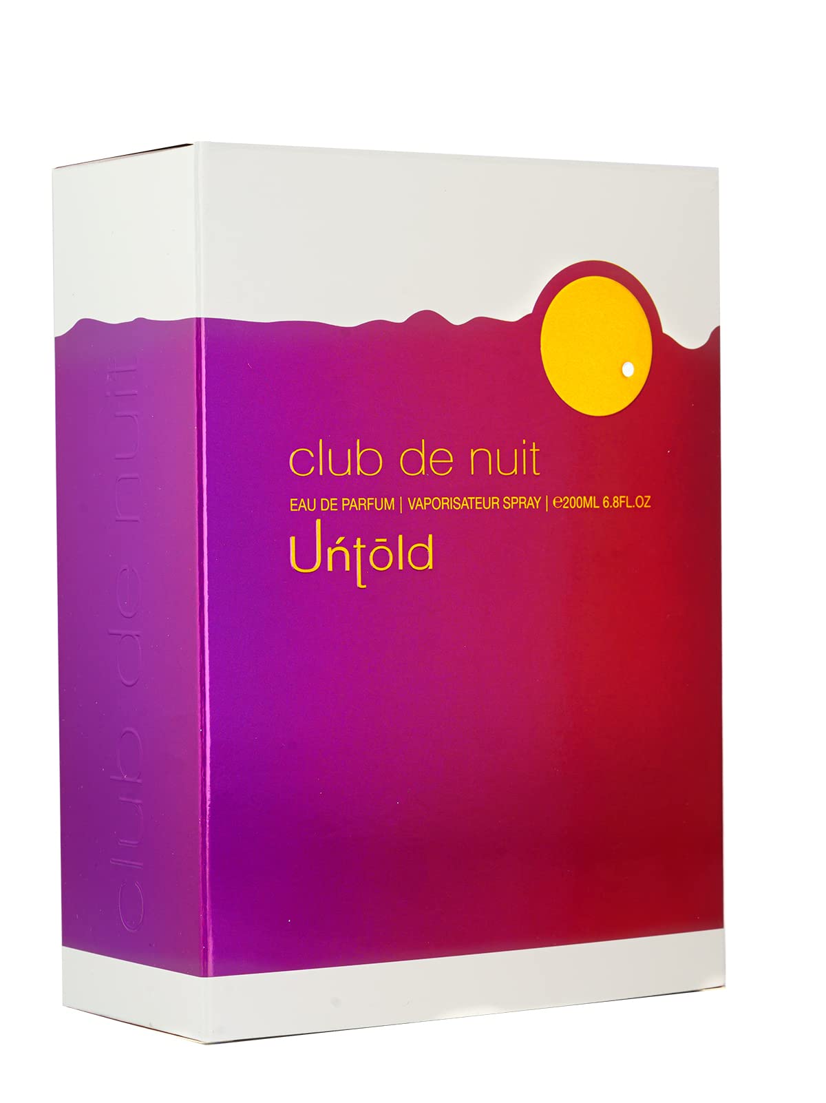 ARMAF Club De Nuit Untold Eau De Parfum, 200ml Unisex Amber Fragrance, EDP Spray - front view