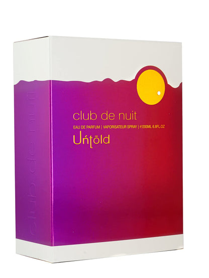 ARMAF Club De Nuit Untold Eau De Parfum, 200ml Unisex Amber Fragrance, EDP Spray - front view