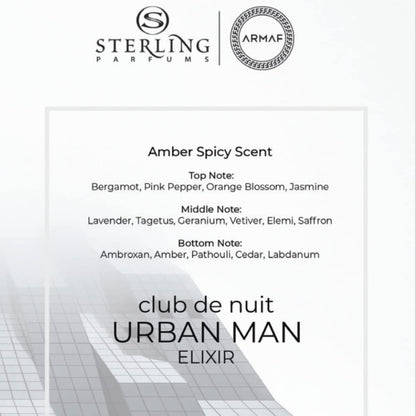 ARMAF Club De Nuit Urban Elixir Rose Eau De Parfum Spray for Men, 105ml - packaging