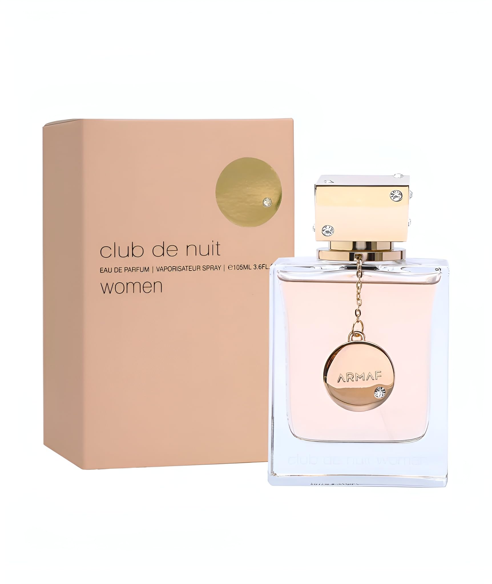 ARMAF Club De Nuit Women Eau de Parfum Spray, 105ml, Floral Fruity Fragrance with Bergamot, Rose, Jasmine, Vanilla - front vi