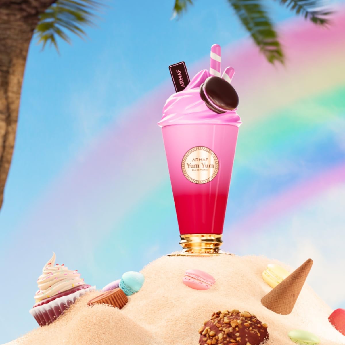 ARMAF Delights Yum Yum Eau de Parfum, 100ml, Sweet Cherry Vanilla Amber Notes, Milkshake-Inspired Floral Fruity Fragrance for