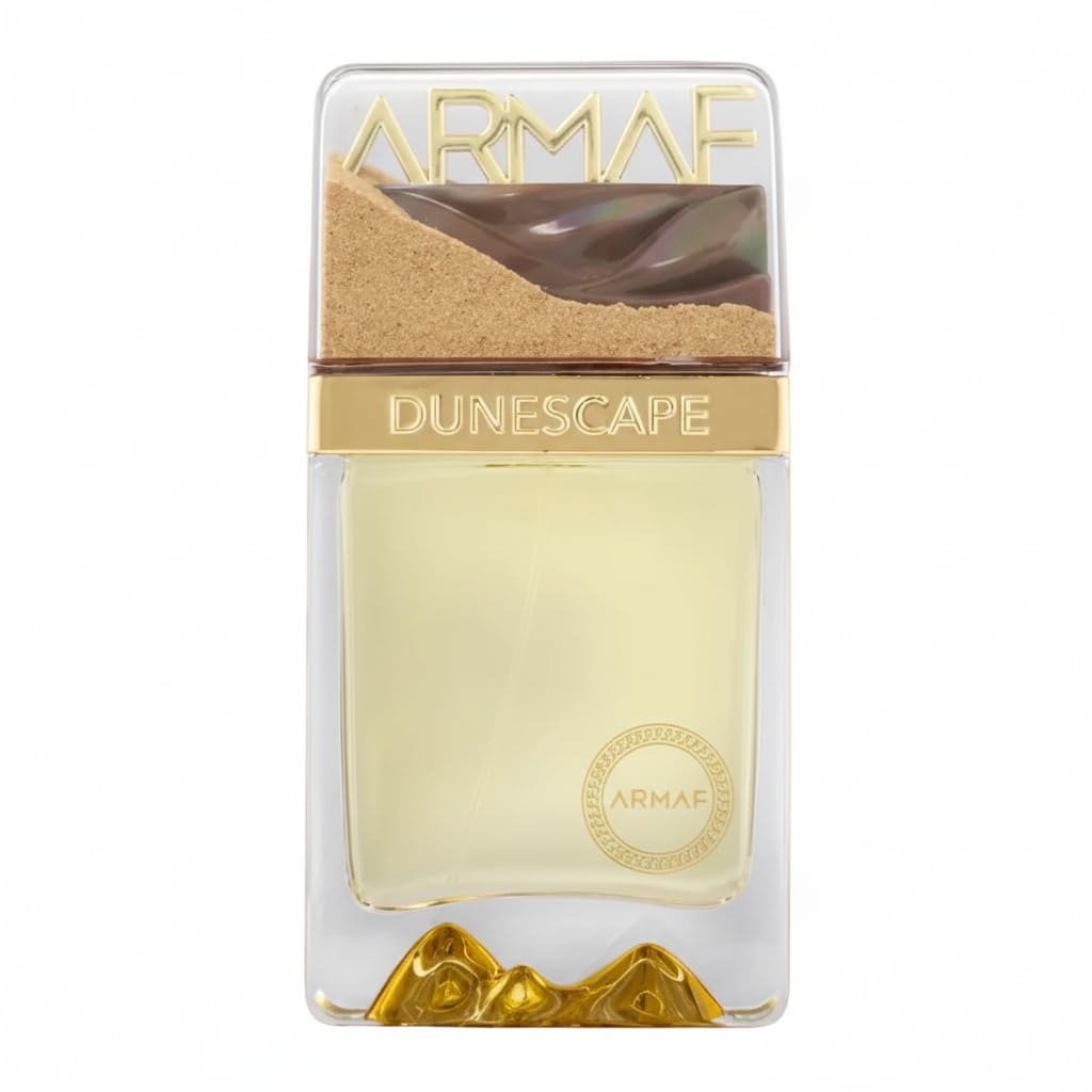 ARMAF Dunescape Dubai Eau de Parfum, 100ml, Oriental Woody Scent, Unisex, Sand-Textured Cap Bottle - front view