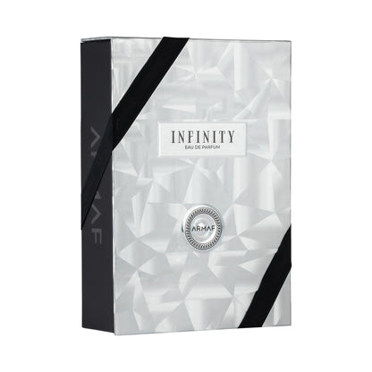 ARMAF Infinity Silver for Men Eau de Parfum, 105ml Spray, Silver-Themed Adult Masculine Fragrance - front view
