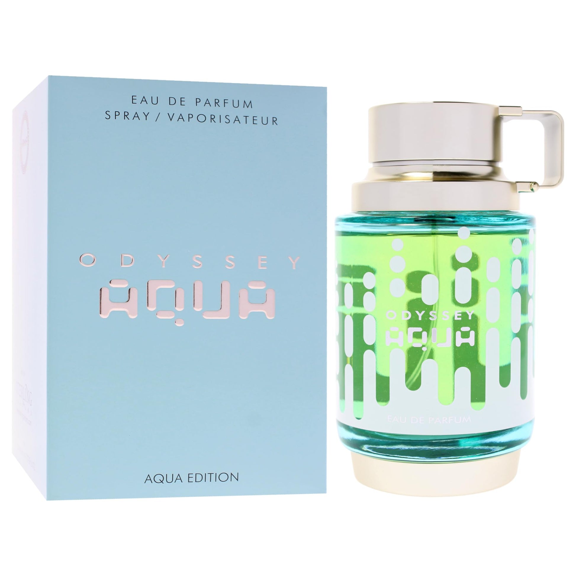ARMAF Odyssey Aqua Eau de Parfum Spray for Men, 6.8 oz, Clean Citrus Aromatic Woody Fragrance - back view