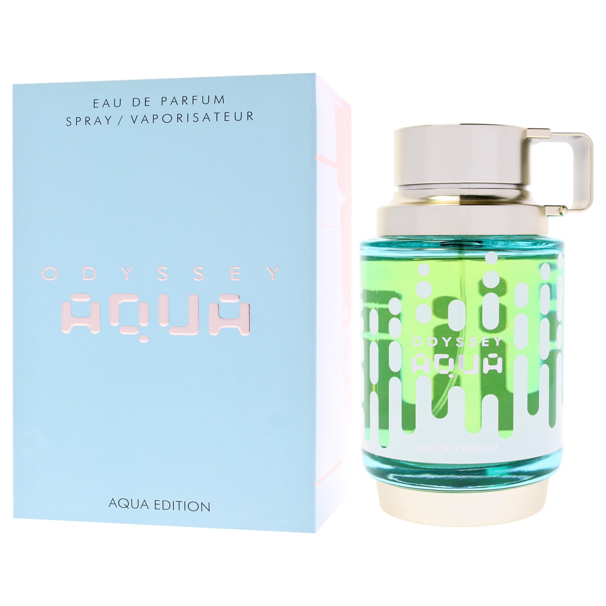 ARMAF Odyssey Aqua Eau de Parfum Spray for Men, 6.8 oz, Clean Citrus Aromatic Woody Fragrance - packaging