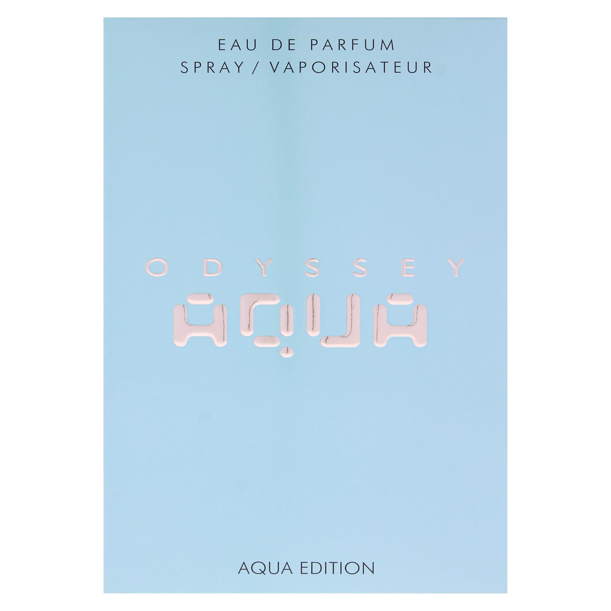 ARMAF Odyssey Aqua Eau de Parfum Spray for Men, 6.8 oz, Clean Citrus Aromatic Woody Fragrance - label detail