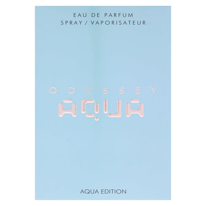 ARMAF Odyssey Aqua Eau de Parfum Spray for Men, 6.8 oz, Clean Citrus Aromatic Woody Fragrance - label detail