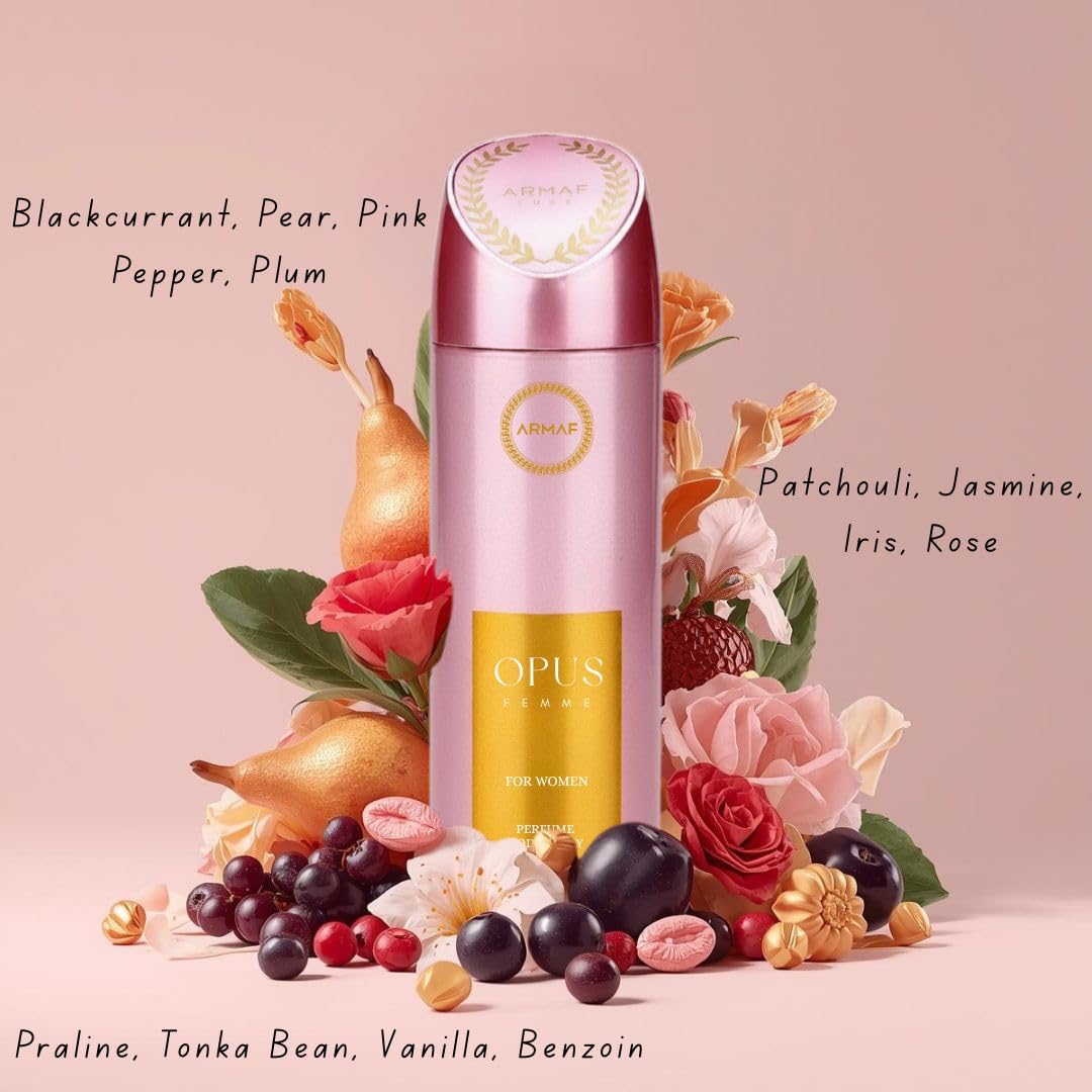 ARMAF Opus Perfume Body Spray Deodorant for Women, 200ml, Modern Style by ESSENBEE ECOM - front view