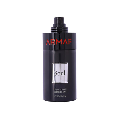 ARMAF Soul Eau de Toilette for Men, 100ml, Citrus Aromatic with Woody and Musky Notes, Aluminum Bottle - front view
