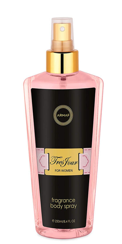 ARMAF Tres Tour Body Spray for Women, 250ml, Floral Woody Musk Scent, Modern Style