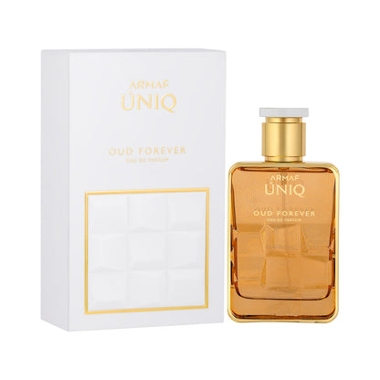ARMAF Uniq Oud Forever Eau de Parfum 100ml Unisex Amber Woody with Saffron Jasmine Patchouli Ambroxan Notes - front view