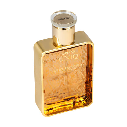 ARMAF Uniq Oud Forever Eau de Parfum 100ml Unisex Amber Woody with Saffron Jasmine Patchouli Ambroxan Notes - back view