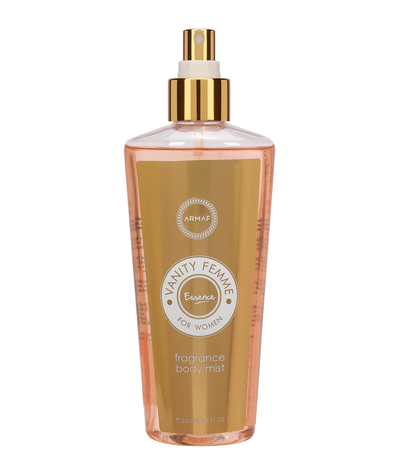ARMAF Vanity Femme Essence Body Spray for Women, 250ml, Modern Style, Dermatologically Approved - front view