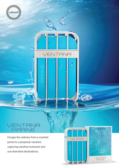 ARMAF Ventana Marine Eau De Parfum for Men 100ml Spray Personal Fragrance - label detail