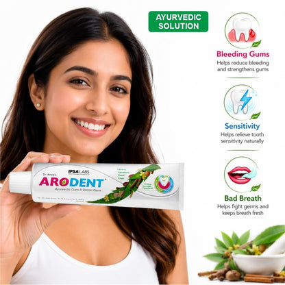 Arodent Ayurvedic Herbal Toothpaste for Gum & Dental Care - 50g - front view
