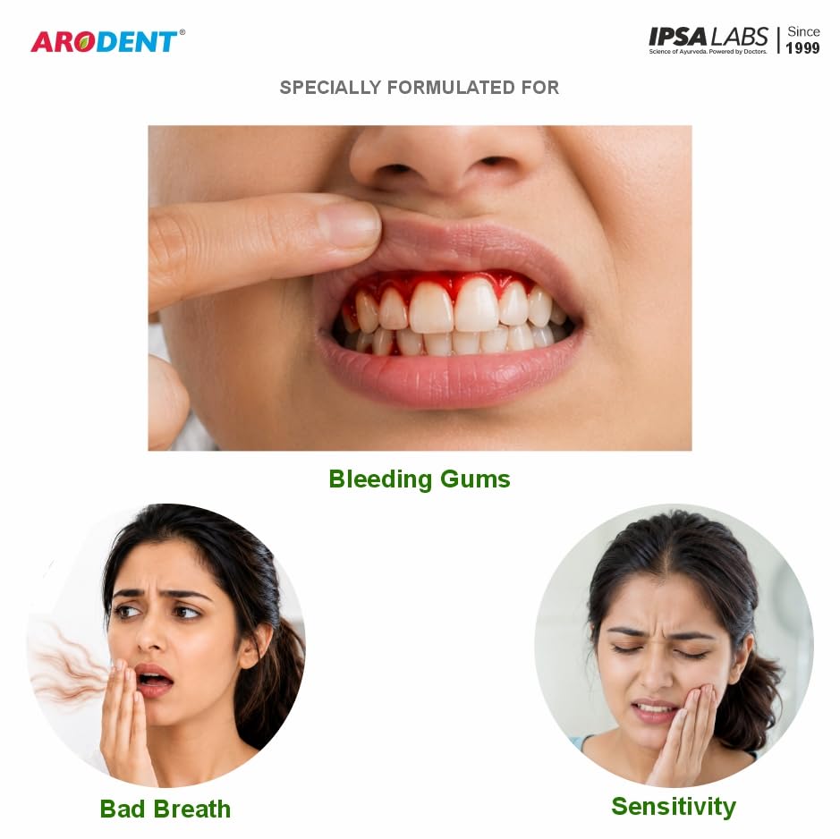 Arodent Ayurvedic Herbal Toothpaste for Gum & Dental Care - 50g - back view