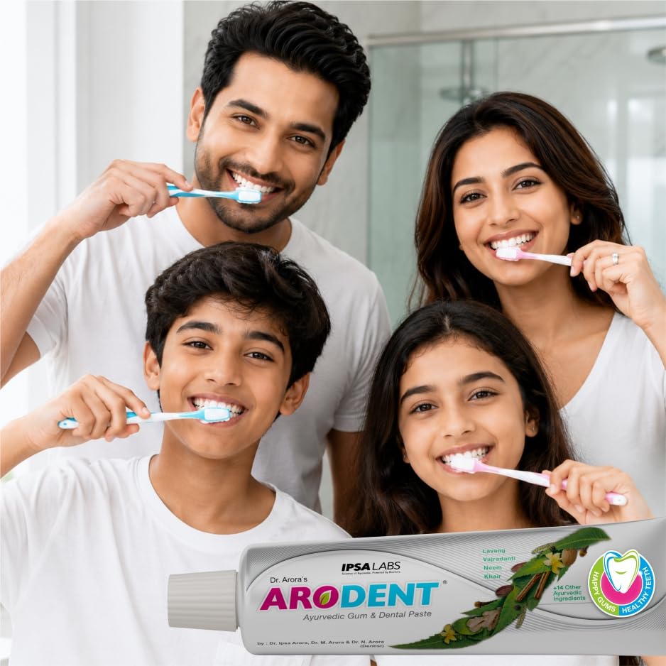 Arodent Ayurvedic Herbal Toothpaste for Gum & Dental Care - 50g - ingredients panel