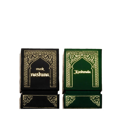 Aroma Craft Musk Nashwa & Kashmala Attar Combo Pack Luxurious Alcohol-Free Perfume Oil for Men & Women Enchanting Blend of Ro