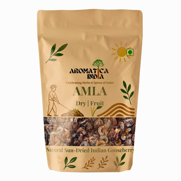 Aromatica India Dried Amla Indian Gooseberry, 1kg, Whole Pieces for Eating and Hair Care