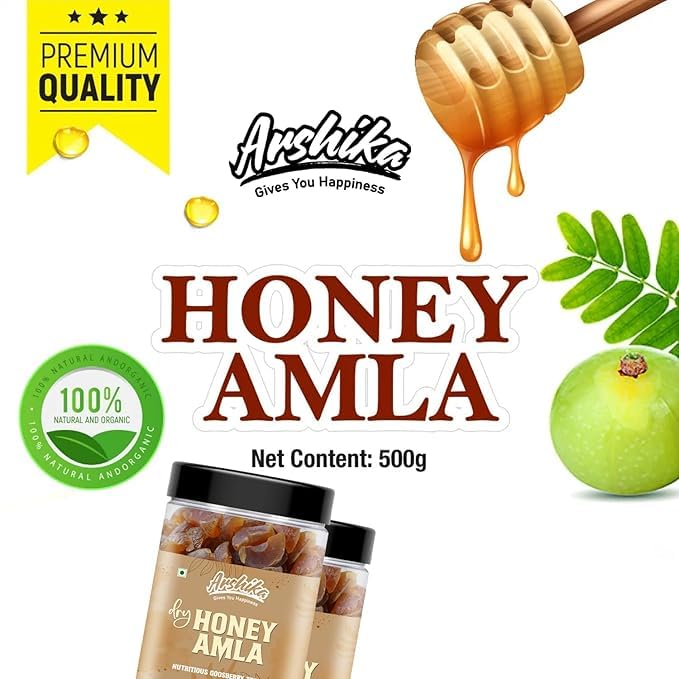 Arshika Dry Honey Amla Candy, Dried Indian Gooseberry Fruit Snack - label detail