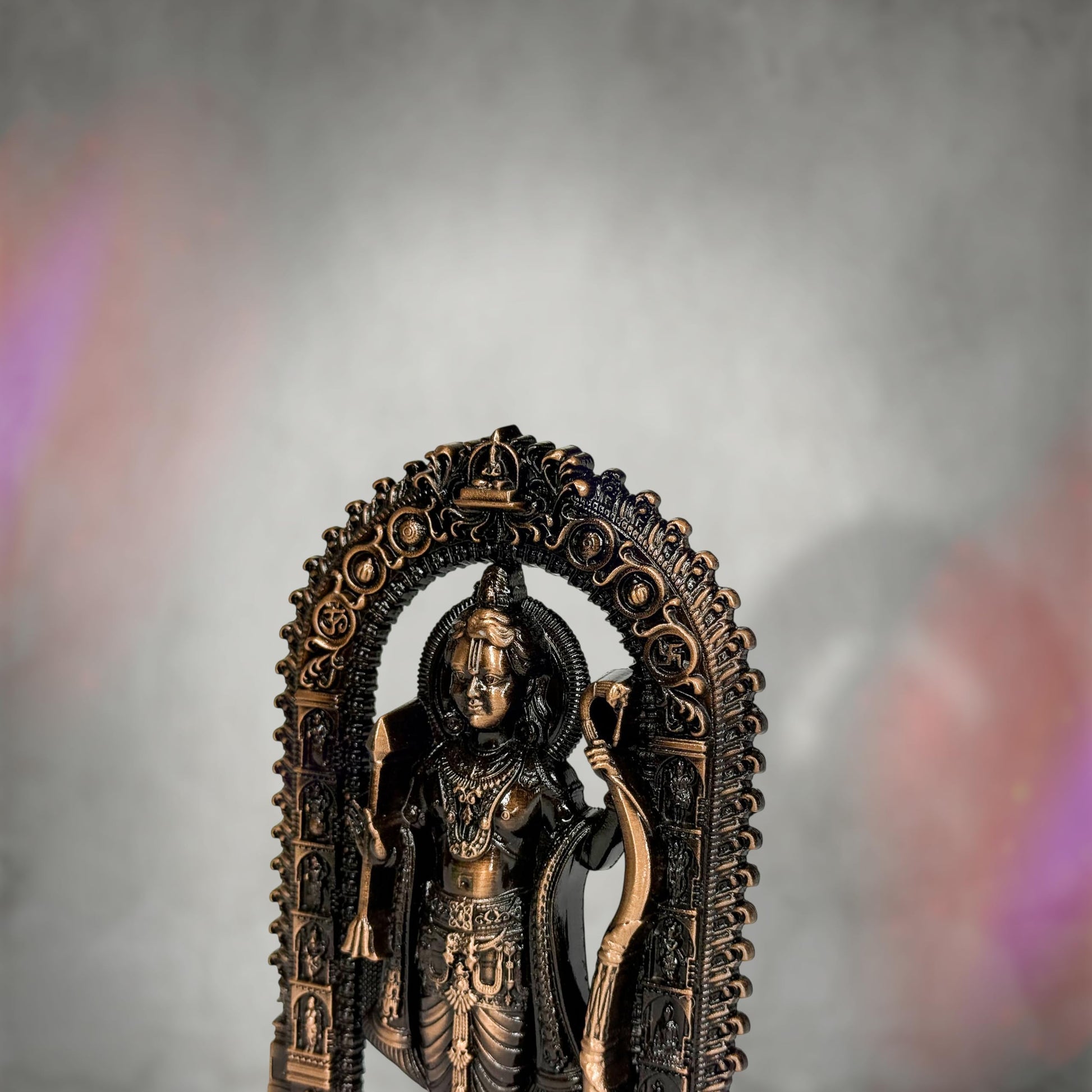 Artbiz Metal Collection Ram Lalla Murti, 6 Inch Metal Idol for Home Temple and Decor - back view (17)