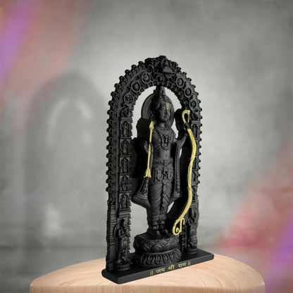 Artbiz Metal Collection Ram Lalla Murti, 6 Inch Metal Idol for Home Temple and Decor - front view