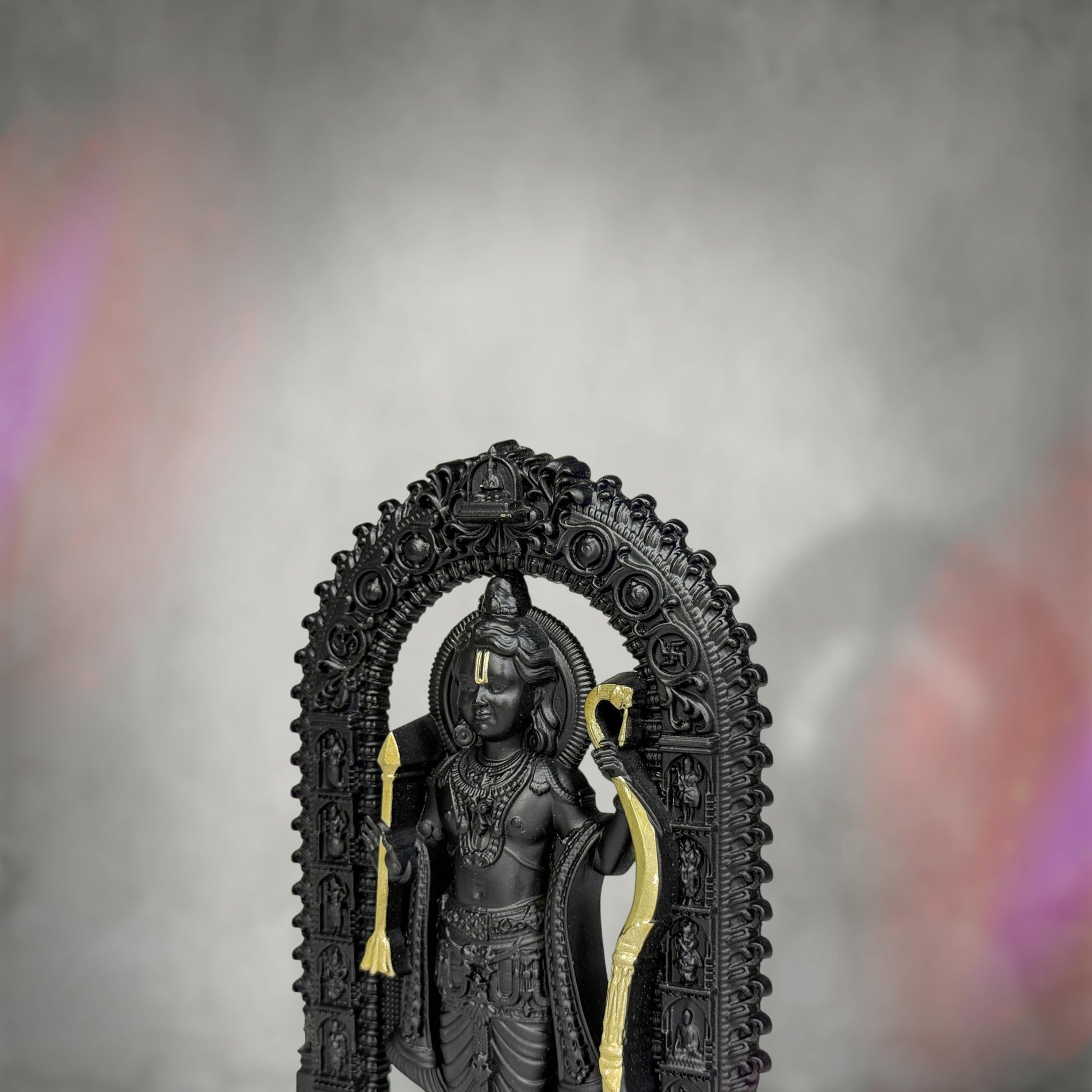 Artbiz Metal Collection Ram Lalla Murti, 6 Inch Metal Idol for Home Temple and Decor - back view