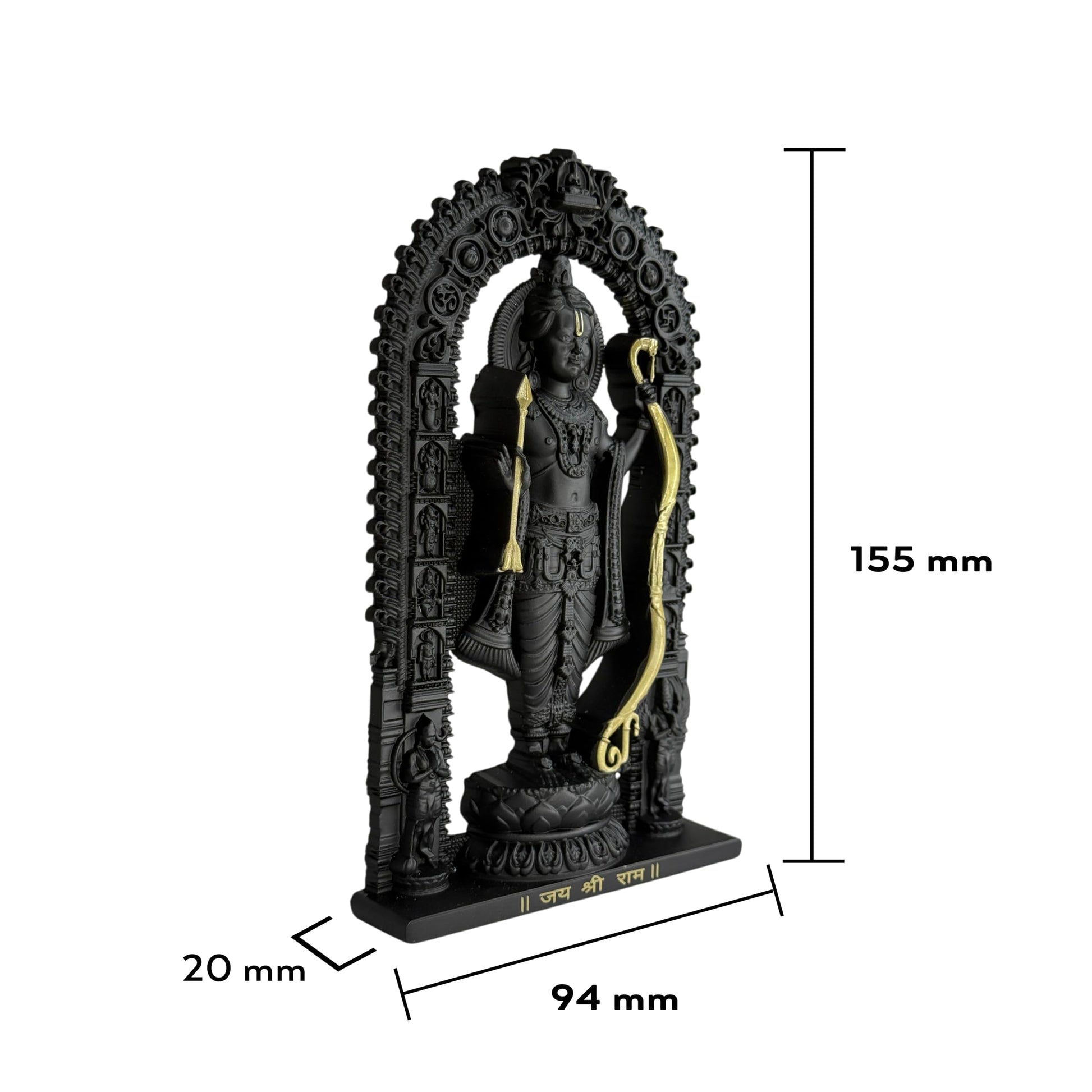 Artbiz Metal Collection Ram Lalla Murti, 6 Inch Metal Idol for Home Temple and Decor - ingredients panel