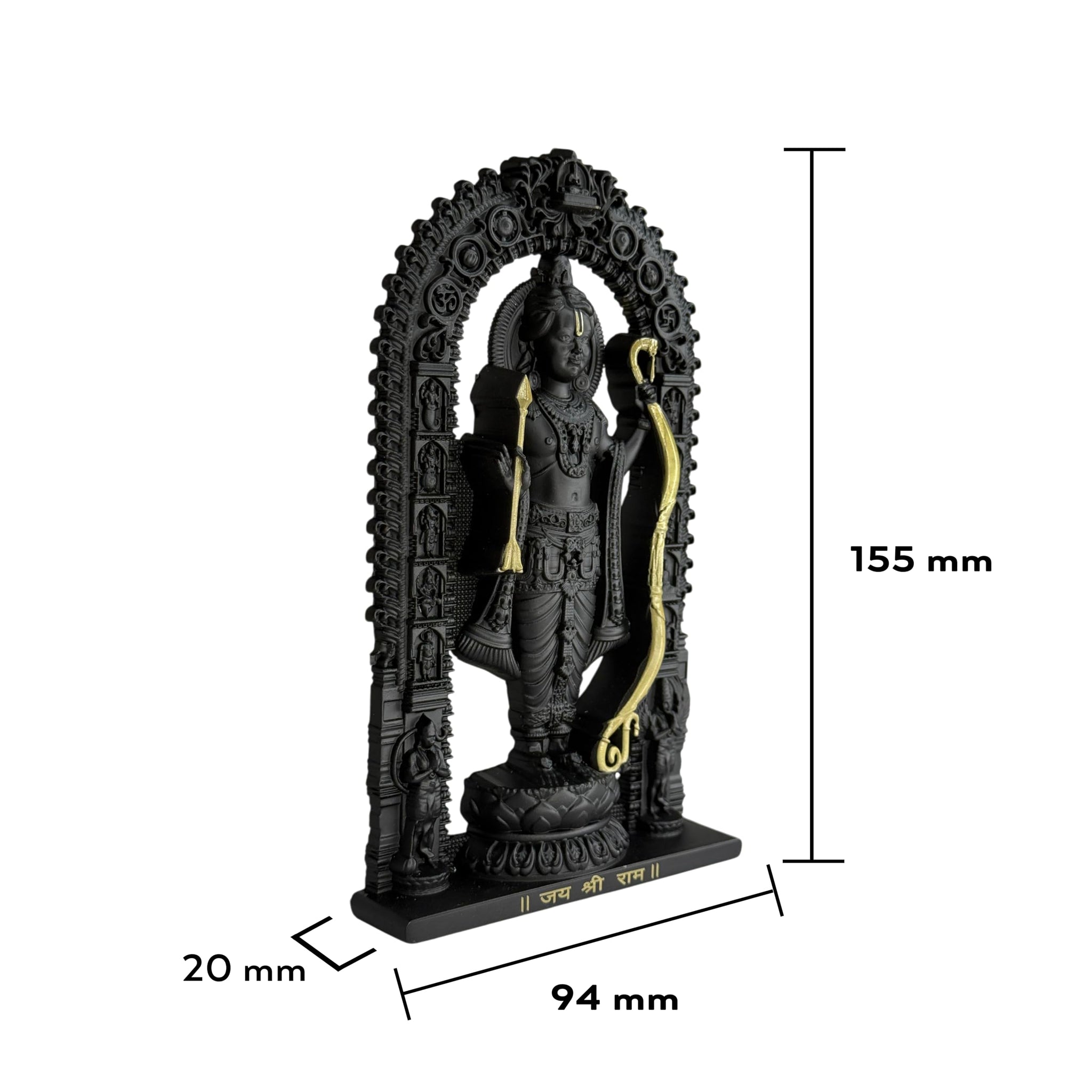 Artbiz Metal Collection Ram Lalla Murti, 6 Inch Metal Idol for Home Temple and Decor - ingredients panel