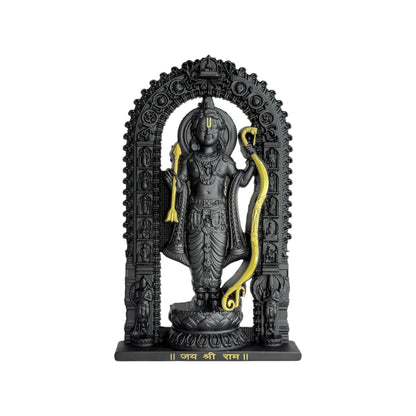 Artbiz Metal Collection Ram Lalla Murti, 6 Inch Metal Idol for Home Temple and Decor - close-up detail