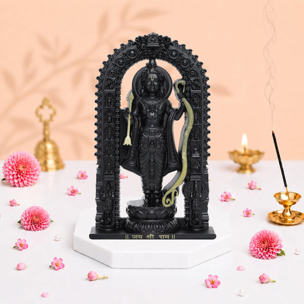 Artbiz Shree Ram Lalla Ayodhya Murti 4.5 Inch Metal Zinc Figurine for Home Temple Decor