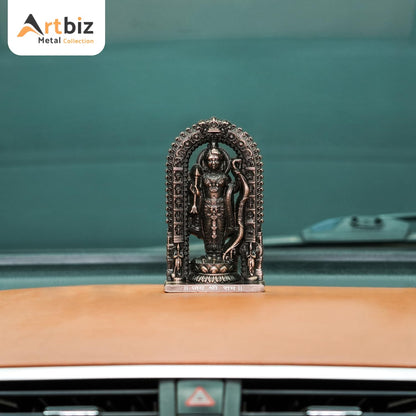 Artbiz Shree Ram Lalla Ayodhya Murti 4.5 Inch Metal Zinc Figurine for Home Temple Decor - back view (11)