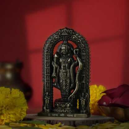 Artbiz Shree Ram Lalla Ayodhya Murti 4.5 Inch Metal Zinc Figurine for Home Temple Decor - back view