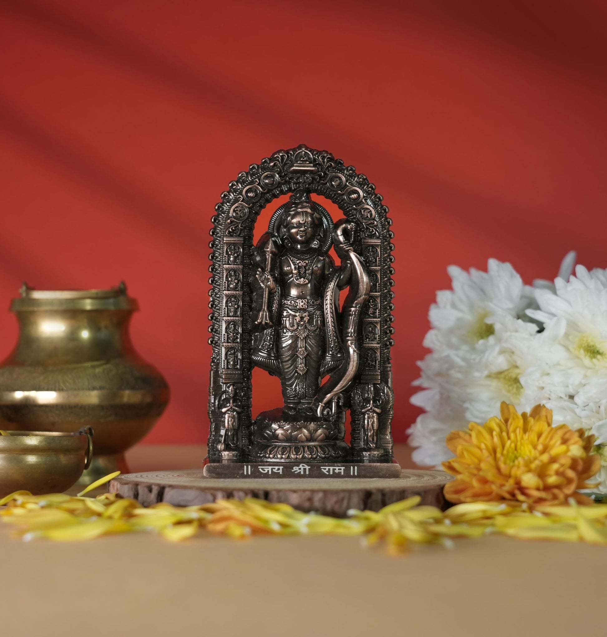 Artbiz Shree Ram Lalla Ayodhya Murti 4.5 Inch Metal Zinc Figurine for Home Temple Decor (9)