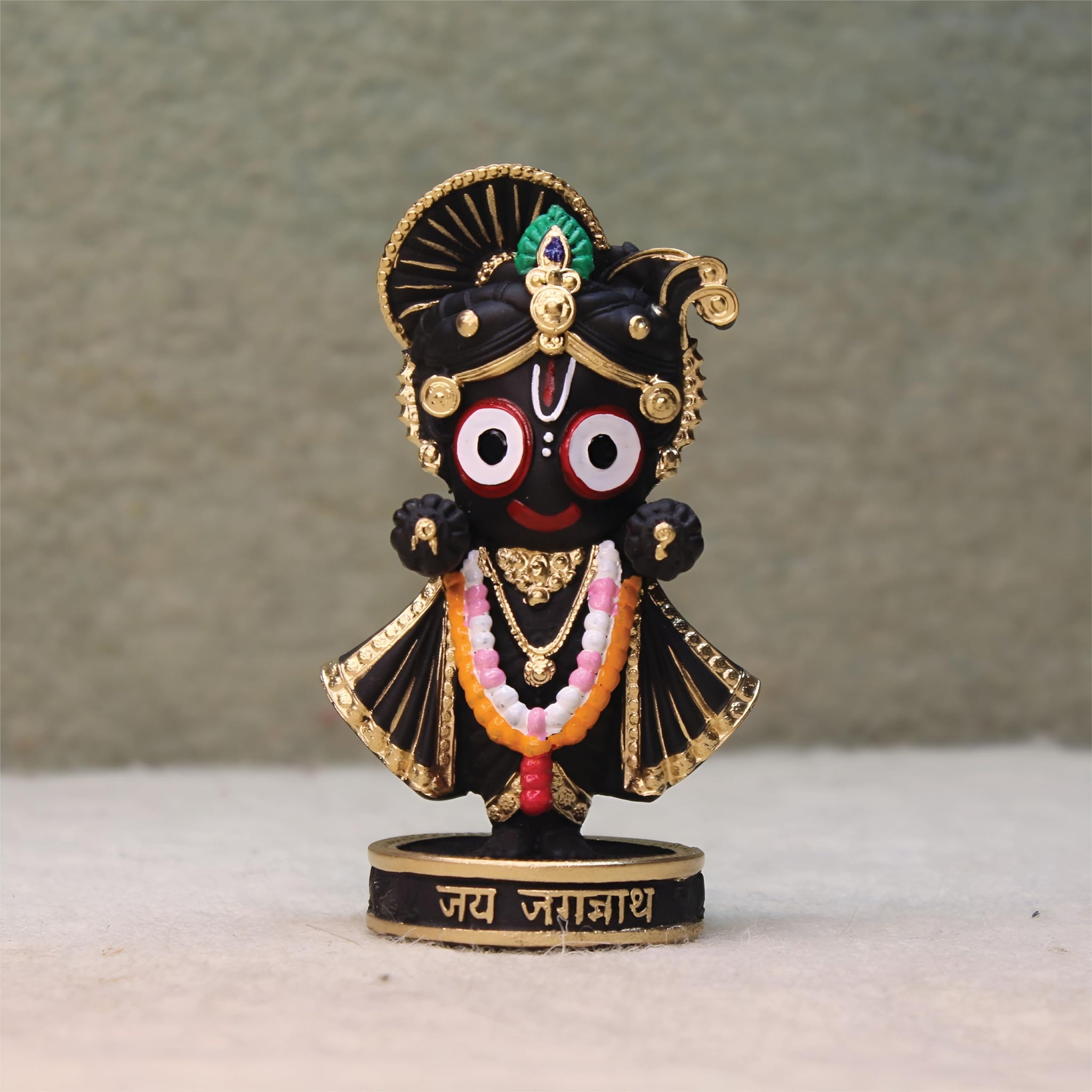 ARTFORT Lord Jagannath Idol 4 Inch Polyresin Figurine for Home Temple Decor