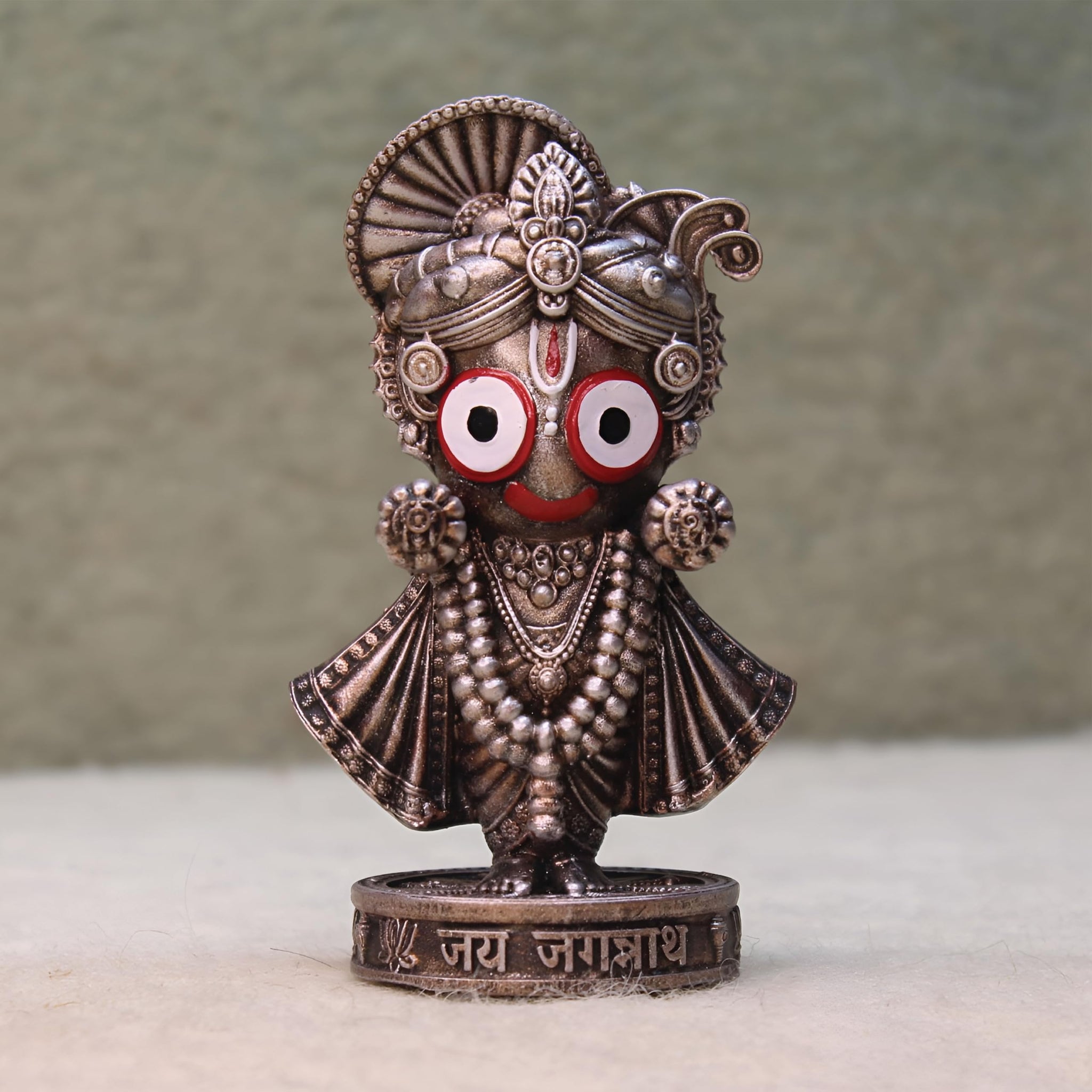 ARTFORT Lord Jagannath Idol 4 Inch Polyresin Figurine for Home Temple Decor (10)